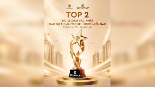 SSM Group vinh dự đạt Top 2 Đại lý xuất sắc nhất của Masterise Homes tại khu vực miền Bắc chỉ trong 12 ngày đầu tháng 4