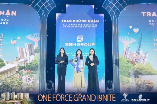 SSM Group bùng nổ tại “One Force Grand I9nite”: kích hoạt hệ thống đại lý phân phối F1 miền Bắc dự án Vinhomes Grand Park