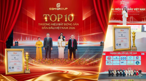 SSM Group khẳng định vị thế Top 10 Thương hiệu Bất động sản dẫn đầu Việt Nam 2026