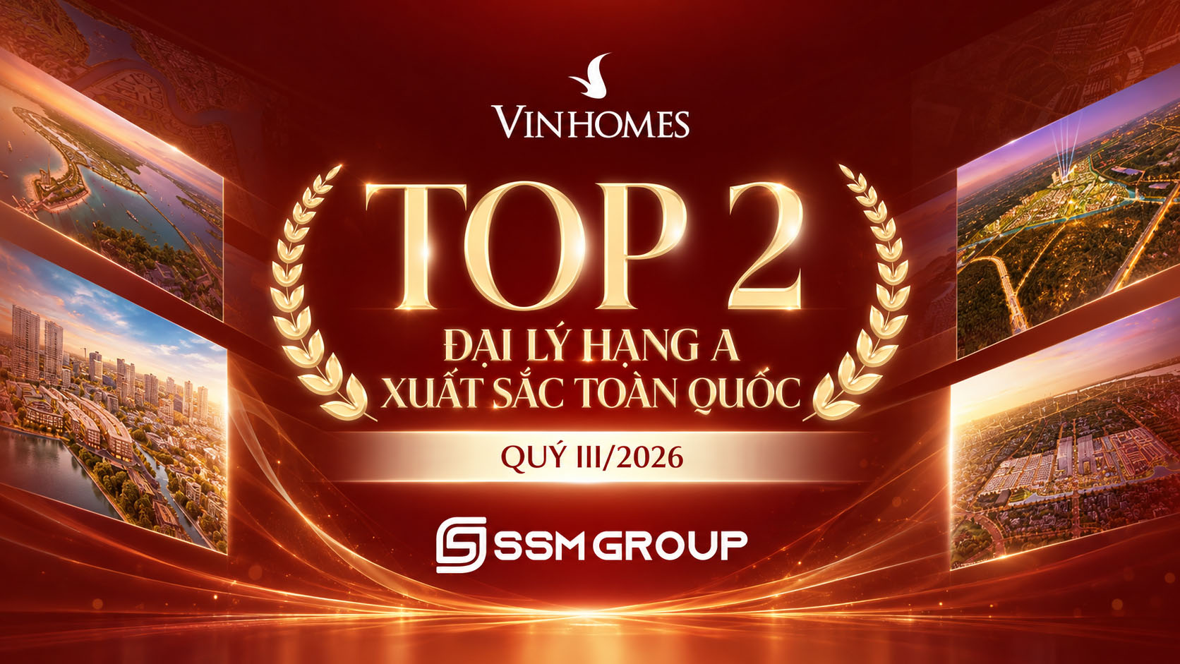 SSM Group được Vinhomes vinh danh Top 2 Đại lý hạng A xuất sắc toàn quốc Quý III/2026