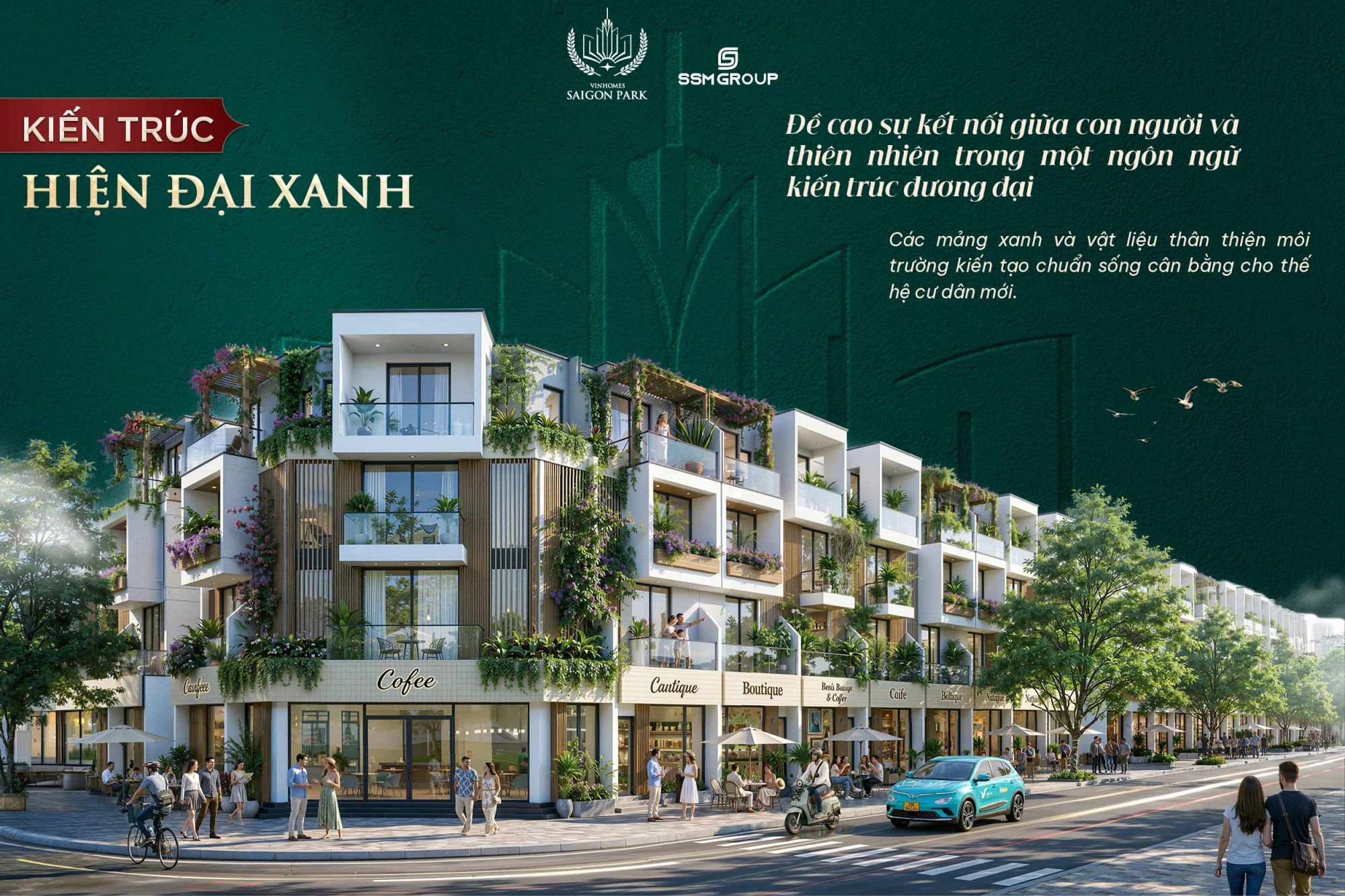 VInhomes Saigon Park - Kiến tr&uacute;c Hiện Đại Xanh