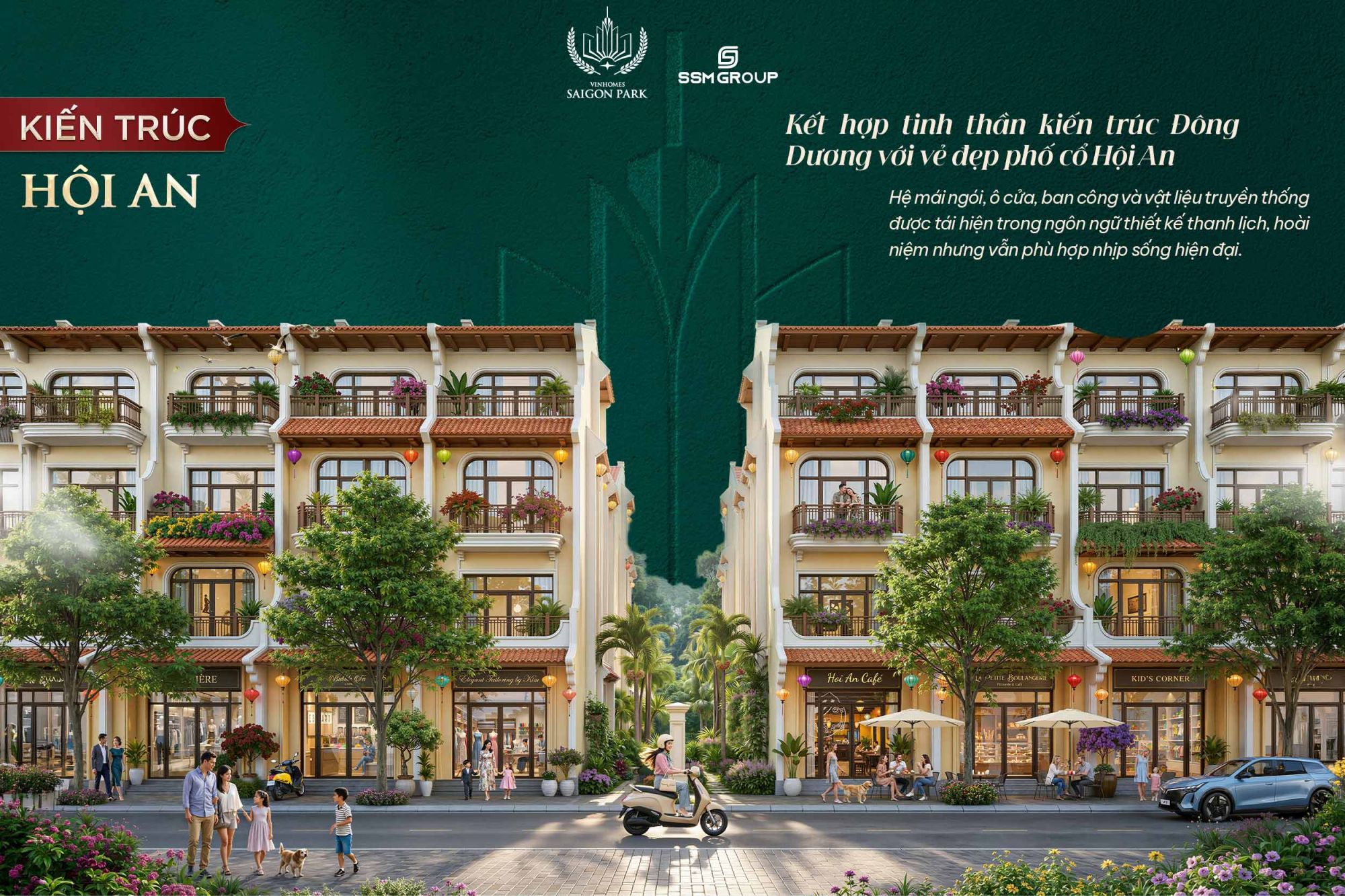VInhomes Saigon Park - Kiến tr&uacute;c Hội An